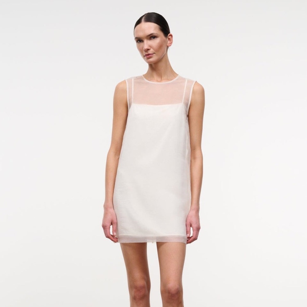 STAUD Bea Dress in Ivory